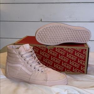 Light pink high top vans